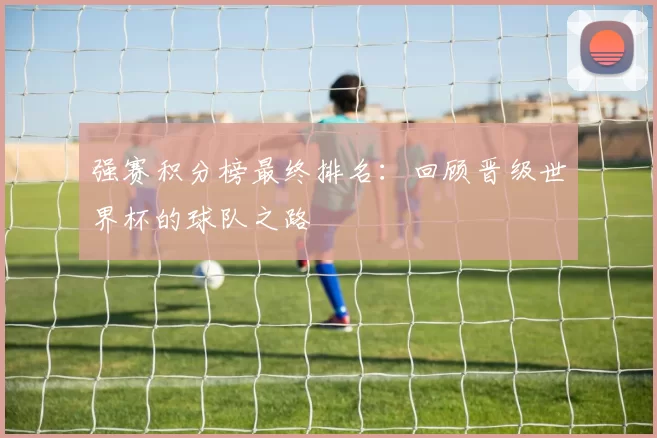 强赛积分榜最终排名:回顾晋级世界杯的球队之路